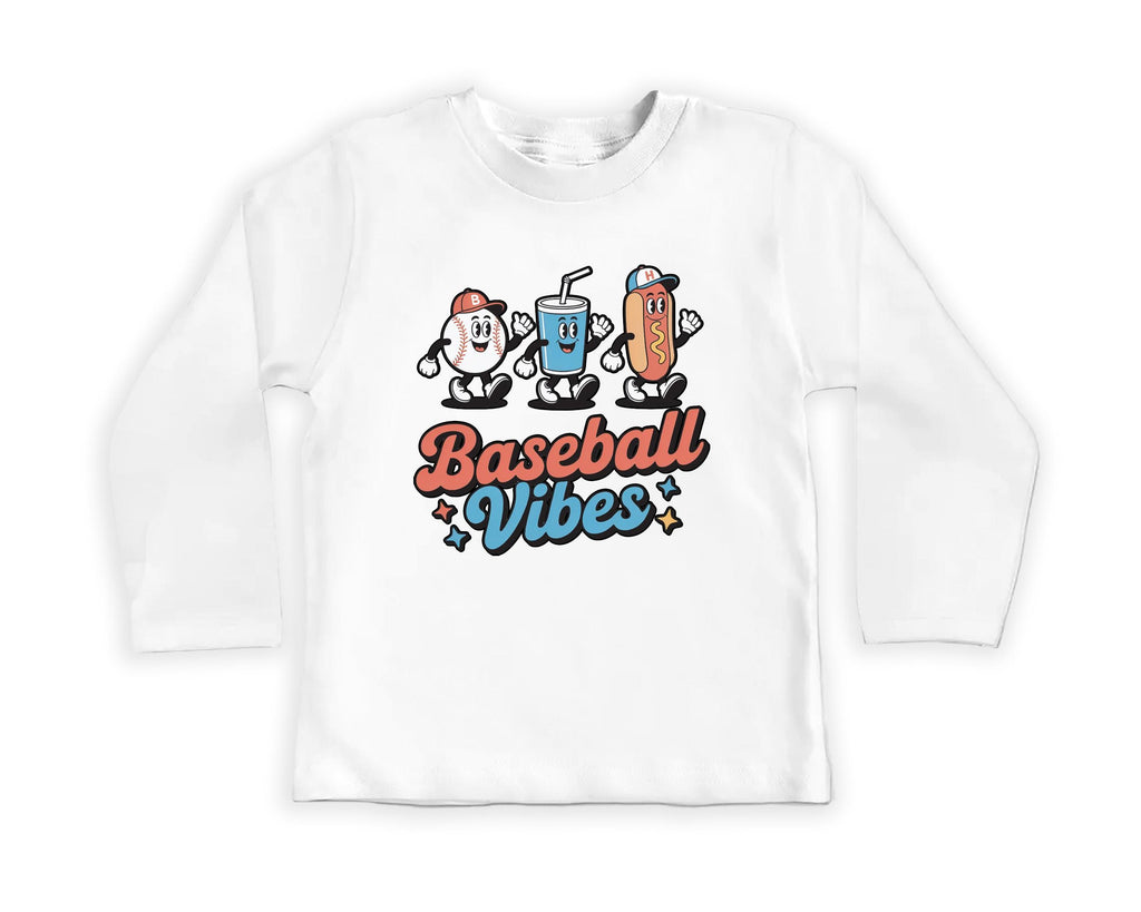 Baseball Vibes Onesie Baby Bodysuit, Baby Shirt, Toddler Sweatshirt, Retro Sports Boys Summer Outfit, Cute Baseball Baby Gift, Game Day Look