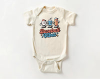 Baseball Vibes Onesie Baby Bodysuit, Baby Shirt, Toddler Sweatshirt, Retro Sports Boys Summer Outfit, Cute Baseball Baby Gift, Game Day Look