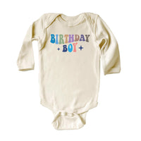 Birthday Boy Onesie, Baby Bodysuit, Baby Shirt, Toddler Sweatshirt - Cute Retro Rainbow Birthday Outfit, Boys Party Gift, Cake Smash Look