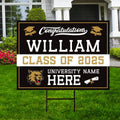 Personalized College Graduation 2025 Yard Sign, College Logo, Class of 2025, Custom Graduate School University Lawn Sign with Metal H-Stake