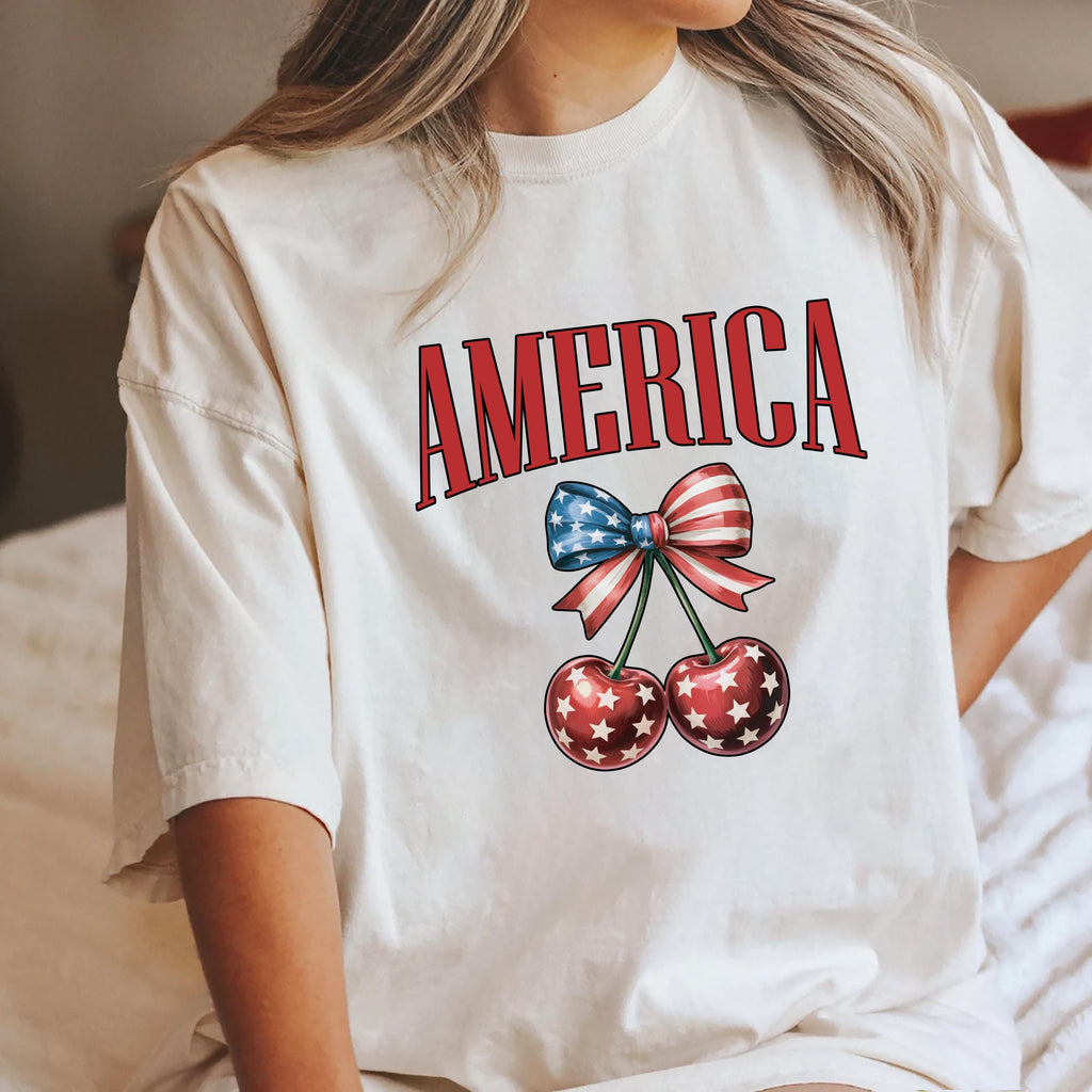 America Cherries Short Sleeve T-Shirt