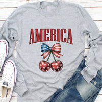America Cherries Long Sleeve Shirt