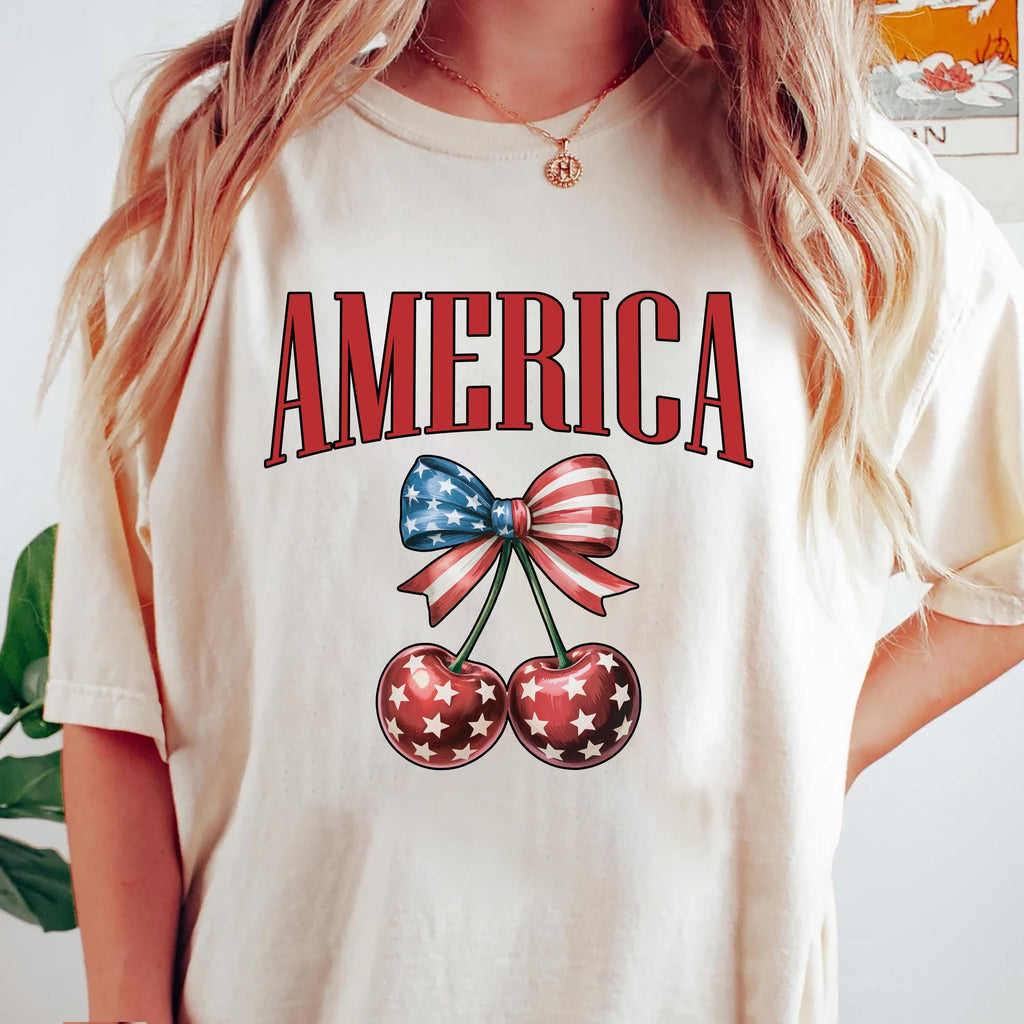 America Cherries Short Sleeve T-Shirt