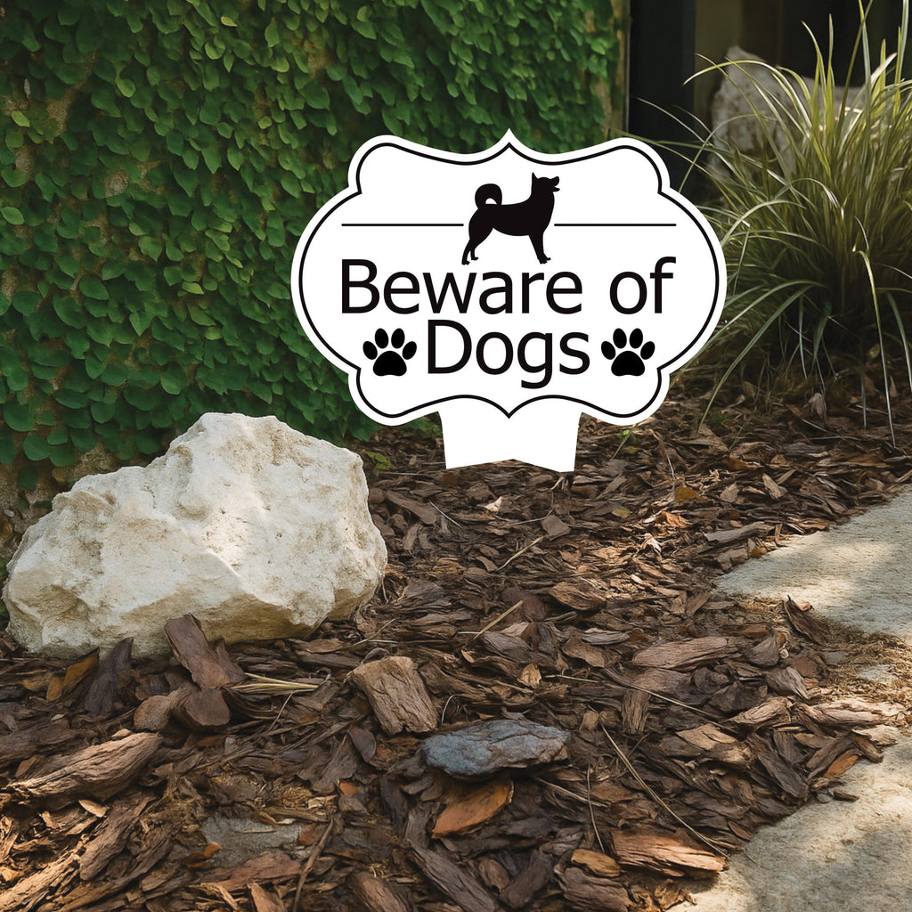 Beware of Dog Yard Sign, Rust-Free Aluminum Dog Security Sign with Stake, 10x14 Warning Lawn Sign, Not Responsible Dog Warning Outdoor Sign