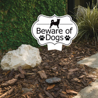 Beware of Dog Yard Sign, Rust-Free Aluminum Dog Security Sign with Stake, 10x14 Warning Lawn Sign, Not Responsible Dog Warning Outdoor Sign
