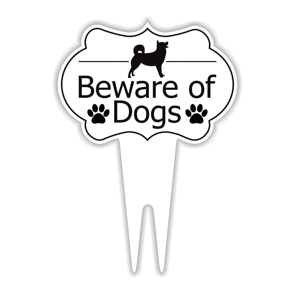 Beware of Dog Yard Sign, Rust-Free Aluminum Dog Security Sign with Stake, 10x14 Warning Lawn Sign, Not Responsible Dog Warning Outdoor Sign