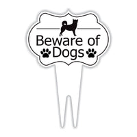Beware of Dog Yard Sign, Rust-Free Aluminum Dog Security Sign with Stake, 10x14 Warning Lawn Sign, Not Responsible Dog Warning Outdoor Sign