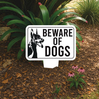 Beware of Dog Yard Sign, Rust-Free Aluminum Dog Security Sign with Stake, 10x14 Warning Lawn Sign, Not Responsible Dog Warning Outdoor Sign