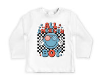 All American Boy Baby Bodysuit, Baby Shirt, Toddler Sweatshirt - America Retro Outfit, 4th of July Toddler Gift, Retro Memorial Day Clothing