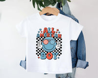 All American Boy Baby Bodysuit, Baby Shirt, Toddler Sweatshirt - America Retro Outfit, 4th of July Toddler Gift, Retro Memorial Day Clothing