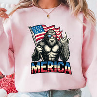 Bigfoot Merica Rock Long Sleeve Shirt