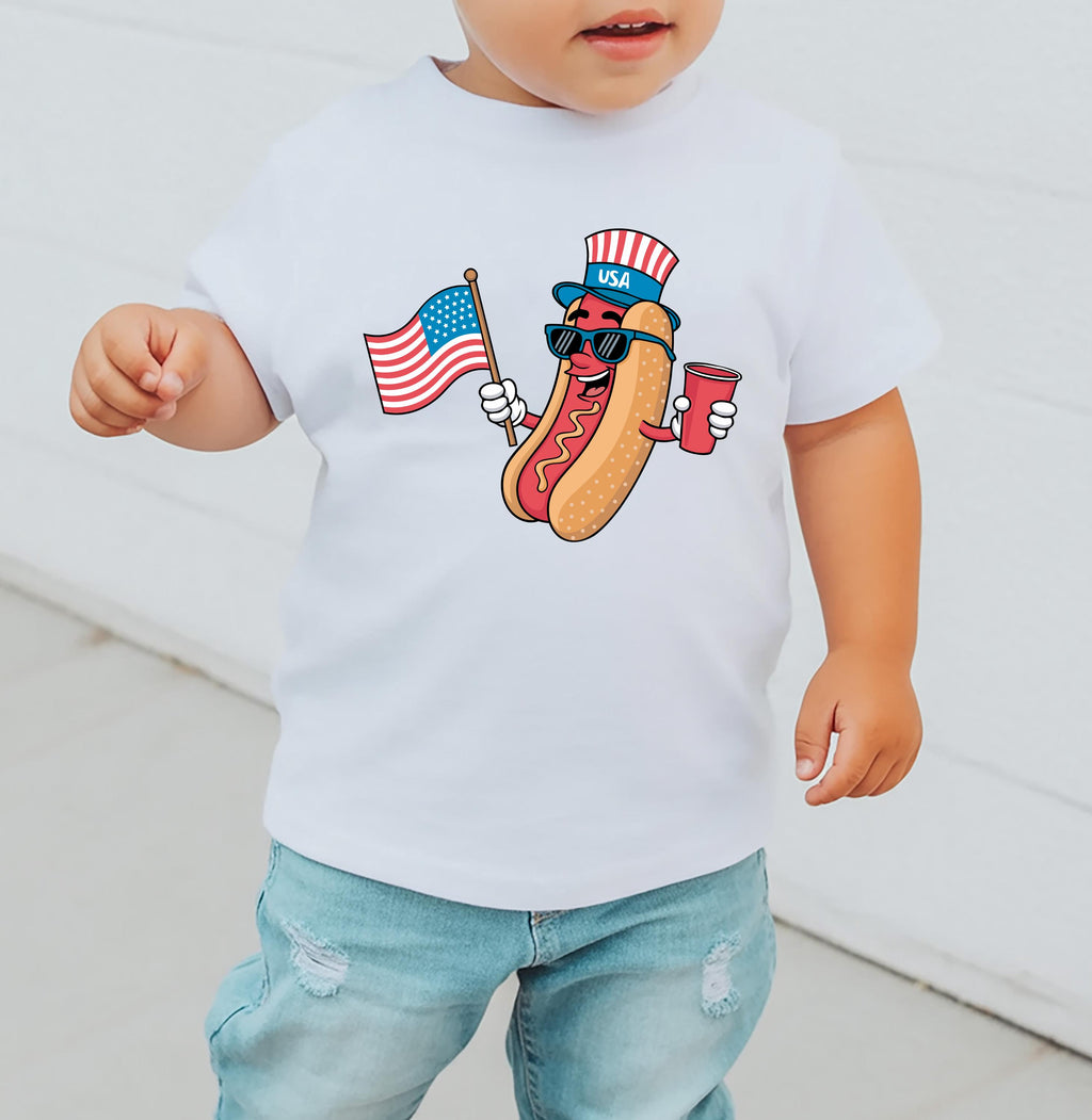 4th of July Hotdog Short Sleeve T-Shirt