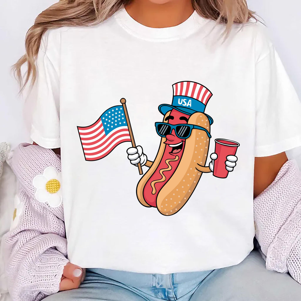 4th of July Hotdog Short Sleeve T-Shirt