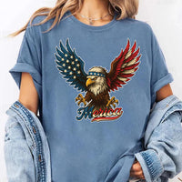 American Flag Bald Eagle Short Sleeve T-Shirt