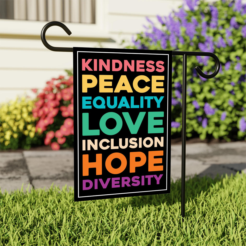 Kindness Equality Hope, Resistance Resist Garden Flag, Double Sided, Resist Hate, Anti-Trump, Resist Racism, Resist Fascism Flag