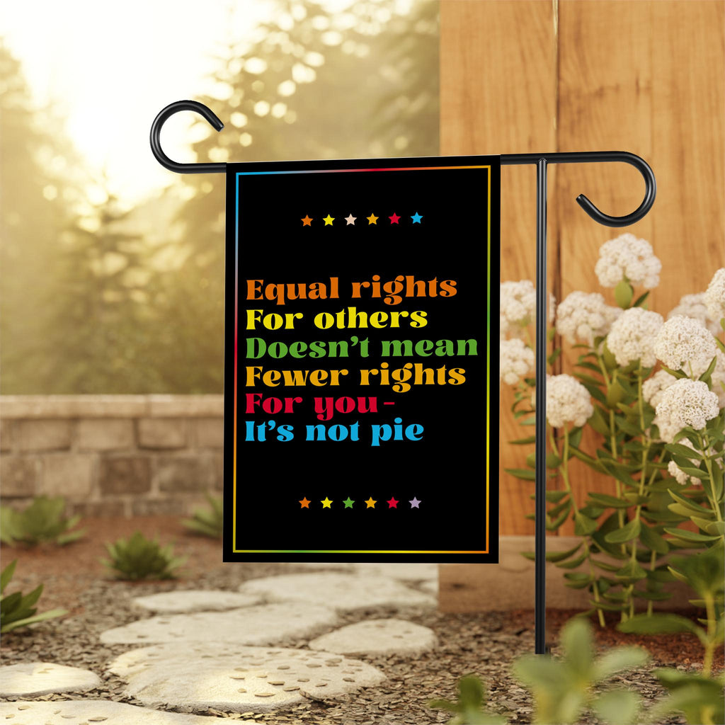 Equal Rights for Others Doesn't Mean Garden Flag, Double Sided, Anti-Trump Flag, Human Rights Flag, Anti Racism Flag, Lady Liberty Flag