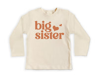 Big Sister Toddler Sweatshirt, Baby Bodysuit, Baby Shirt, Cute Retro Big Sister Gift, Pregnancy Announcement, Toddler Sister Reveal Clothing