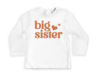 Big Sister Toddler Sweatshirt, Baby Bodysuit, Baby Shirt, Cute Retro Big Sister Gift, Pregnancy Announcement, Toddler Sister Reveal Clothing