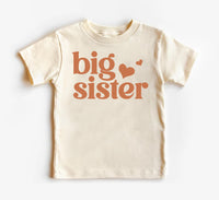 Big Sister Toddler Sweatshirt, Baby Bodysuit, Baby Shirt, Cute Retro Big Sister Gift, Pregnancy Announcement, Toddler Sister Reveal Clothing