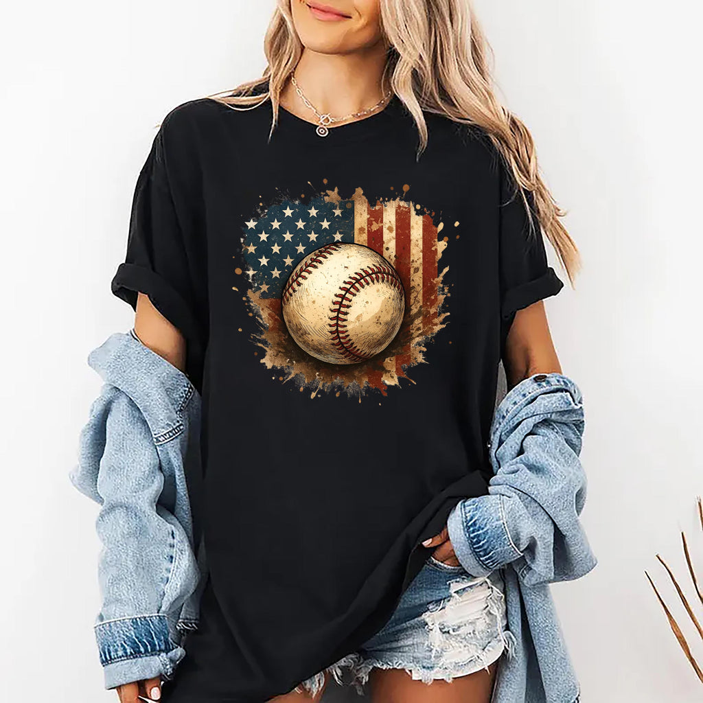 Patriotic Baseball Long Sleeve Shirt