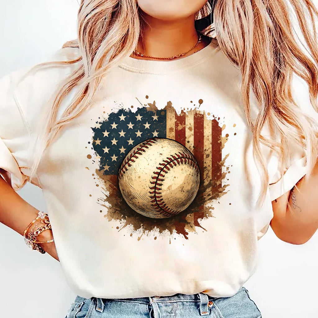 Patriotic Baseball Long Sleeve Shirt