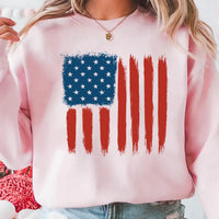 Patriotic American Flag Long Sleeve Shirt
