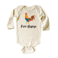 Free Range Chicken Baby Bodysuit, Baby Shirt, Toddler Sweatshirt - Cute Farm Animal Outfit, Wild and Free Country Baby Gift for Little Ones
