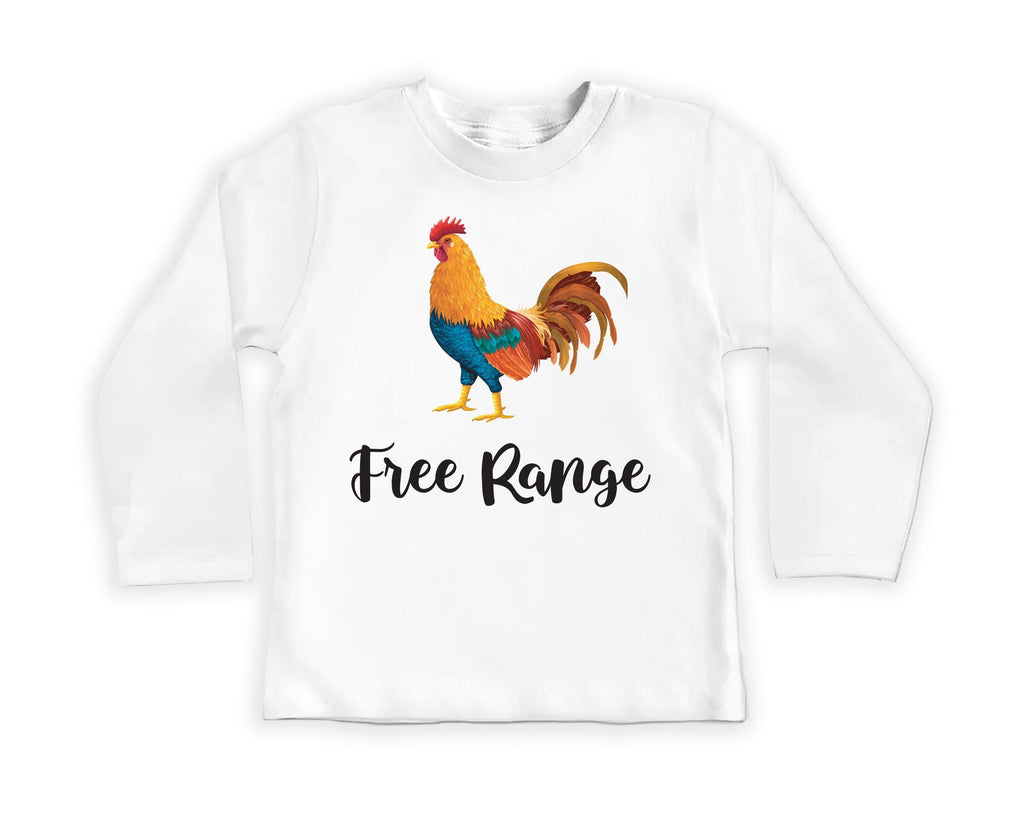 Free Range Chicken Baby Bodysuit, Baby Shirt, Toddler Sweatshirt - Cute Farm Animal Outfit, Wild and Free Country Baby Gift for Little Ones