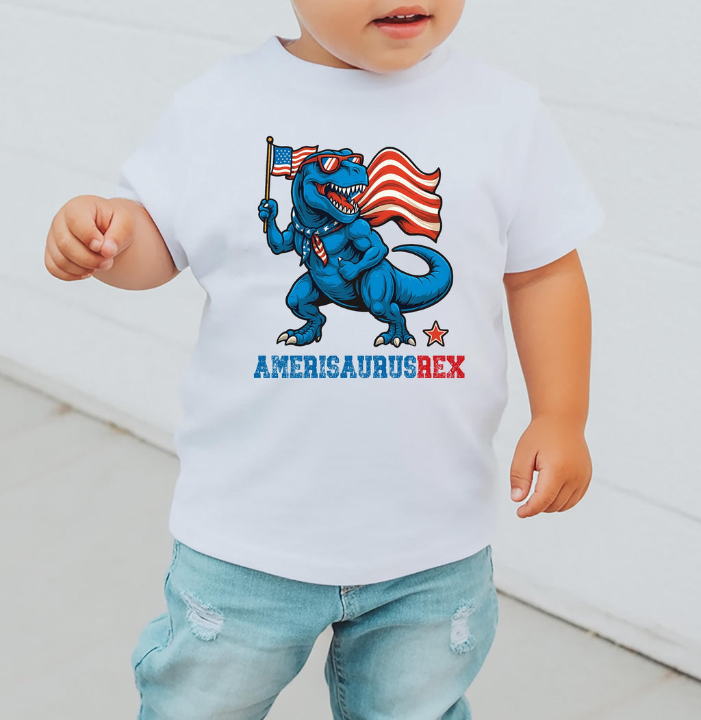 Dinosaur 4th of July Long Sleeve Shirt