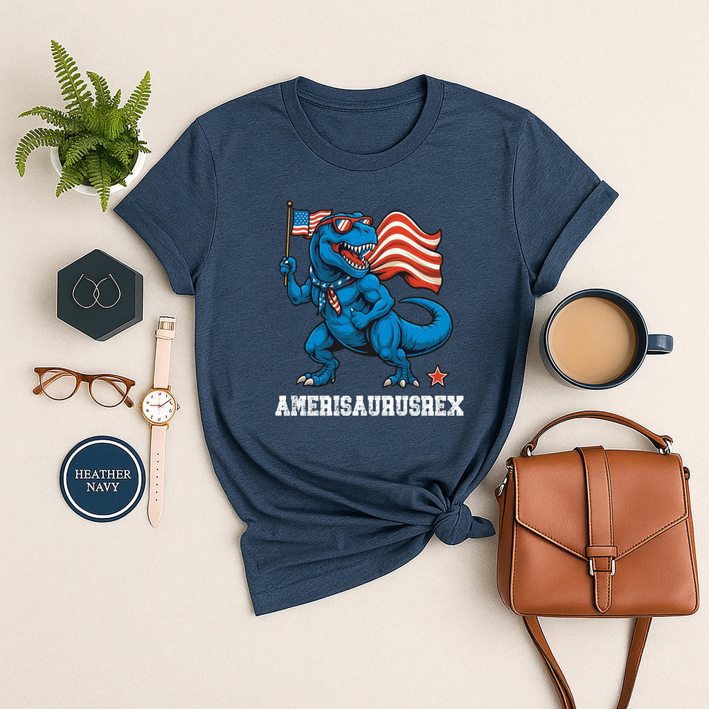 Dinosaur 4th of July Long Sleeve Shirt