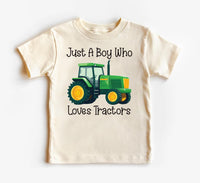 Just a Boy Who Loves Tractors Onesie, Baby Bodysuit, Baby Shirt, Toddler Sweatshirt - Trendy Farm Outfit, Tractor Boys Country Baby Gift