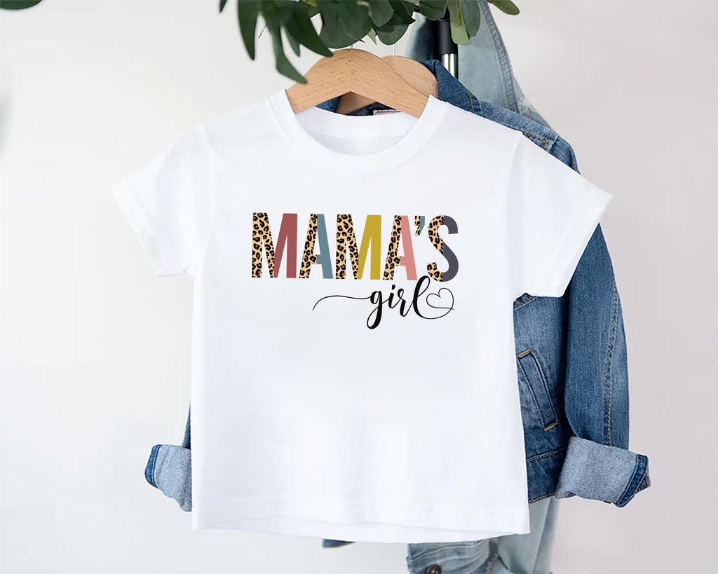 Mama’s Girl Onesie, Baby Bodysuit, Baby Shirt, Toddler Sweatshirt - Cute Leopard Print Outfit, I Love My Mom Baby Gift, Trendy Girl Clothes