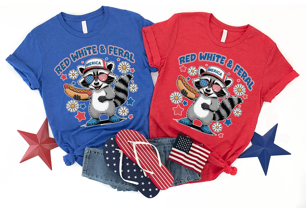 Red White and Feral Sweatshirt