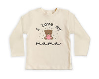I Love My Mama Onesie, Baby Bodysuit, Baby Shirt, Toddler Sweatshirt - Vintage Baby Outfit, Mama and Baby Gift, Retro Mother’s Day Clothes