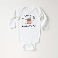 I Love My Mama Onesie, Baby Bodysuit, Baby Shirt, Toddler Sweatshirt - Vintage Baby Outfit, Mama and Baby Gift, Retro Mother’s Day Clothes