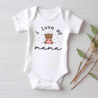 I Love My Mama Onesie, Baby Bodysuit, Baby Shirt, Toddler Sweatshirt - Vintage Baby Outfit, Mama and Baby Gift, Retro Mother’s Day Clothes