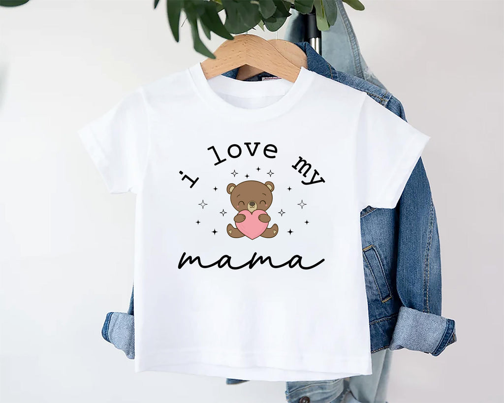 I Love My Mama Onesie, Baby Bodysuit, Baby Shirt, Toddler Sweatshirt - Vintage Baby Outfit, Mama and Baby Gift, Retro Mother’s Day Clothes