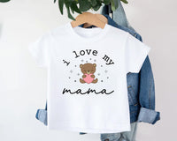 I Love My Mama Onesie, Baby Bodysuit, Baby Shirt, Toddler Sweatshirt - Vintage Baby Outfit, Mama and Baby Gift, Retro Mother’s Day Clothes