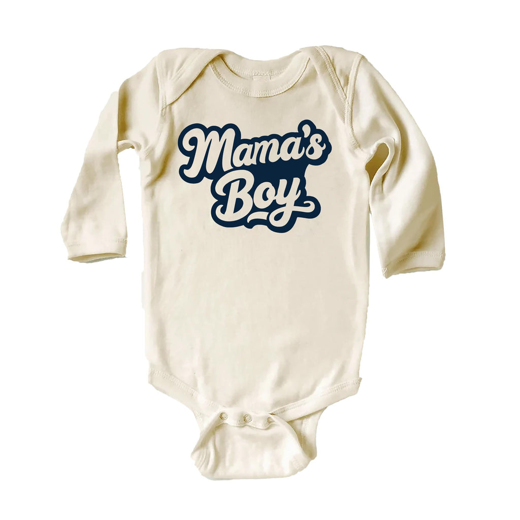 Mama’s Boy Baby Shirt, Onesie, Baby Bodysuit, Toddler Sweatshirt - Retro Boys Outfit, Cute Mama and Son Gift, Vintage Baby Shower Clothes