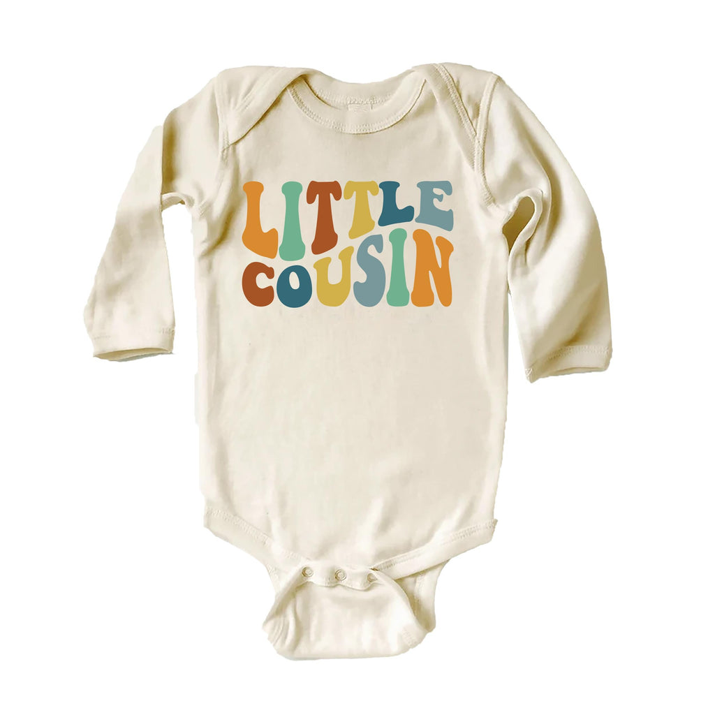Little Cousin Onesie, Baby Bodysuit, Baby Shirt, Toddler Sweatshirt - Retro Matching Cousin Outfit, Family Baby Gift for Playdates & Photos