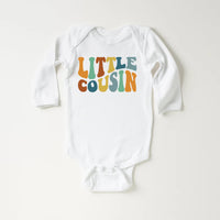 Little Cousin Onesie, Baby Bodysuit, Baby Shirt, Toddler Sweatshirt - Retro Matching Cousin Outfit, Family Baby Gift for Playdates & Photos