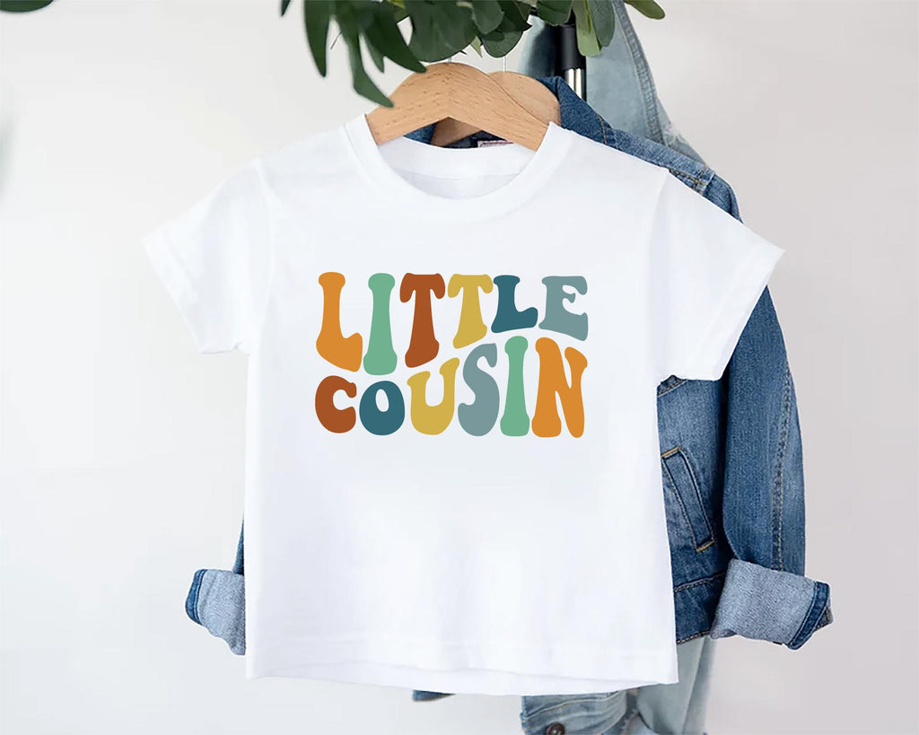 Little Cousin Onesie, Baby Bodysuit, Baby Shirt, Toddler Sweatshirt - Retro Matching Cousin Outfit, Family Baby Gift for Playdates & Photos