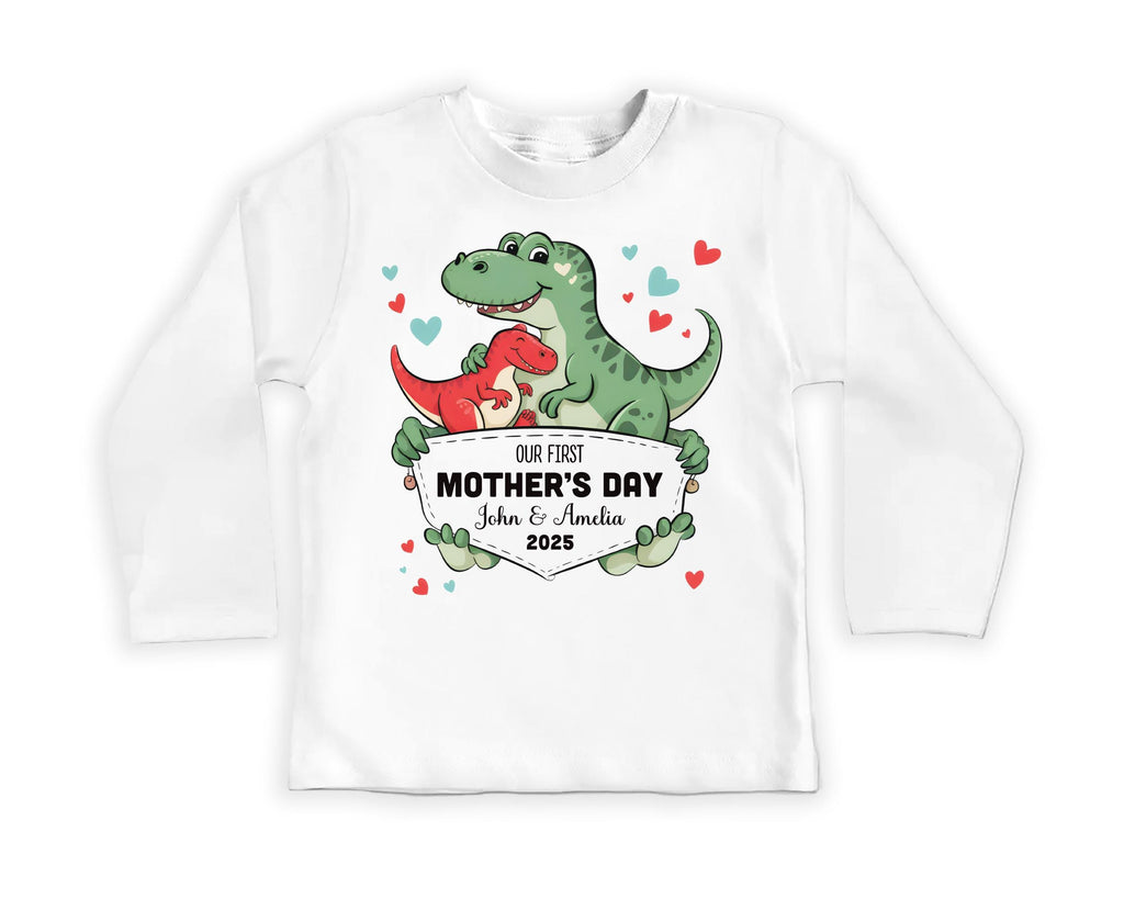 Our First Mother’s Day Onesie, Baby Bodysuit, Baby Shirt, Toddler Sweatshirt - Dinosaur 2025 Mother’s Day Gift, First Mother’s Day Outfit