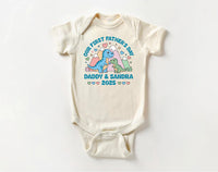 Our First Father’s Day Onesie, Baby Bodysuit, Baby Shirt, Toddler Sweatshirt - Personalized Dinosaur Outfit, Cute First Father’s Day Gift
