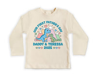 Our First Father’s Day Onesie, Baby Bodysuit, Baby Shirt, Toddler Sweatshirt - Personalized Dinosaur Outfit, Cute First Father’s Day Gift