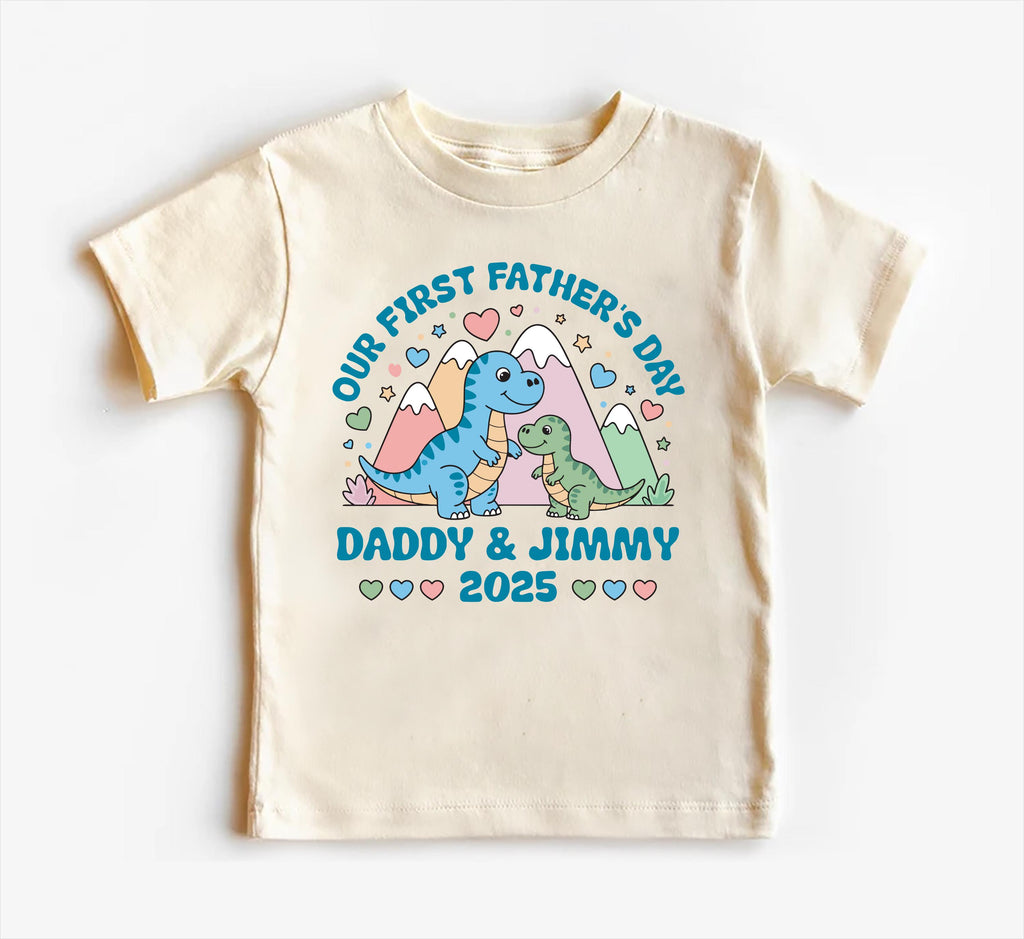 Our First Father’s Day Onesie, Baby Bodysuit, Baby Shirt, Toddler Sweatshirt - Personalized Dinosaur Outfit, Cute First Father’s Day Gift