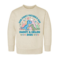 Our First Father’s Day Onesie, Baby Bodysuit, Baby Shirt, Toddler Sweatshirt - Personalized Dinosaur Outfit, Cute First Father’s Day Gift