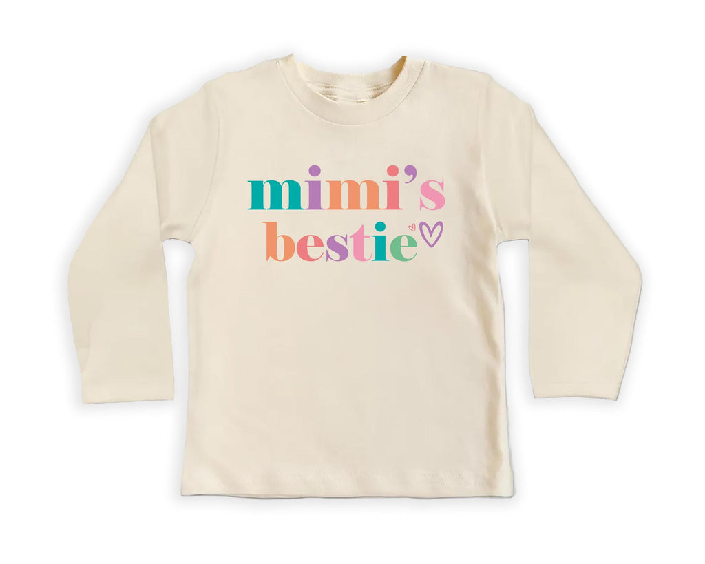 Mimi’s Bestie Onesie, Baby Bodysuit, Baby Shirt, Toddler Sweatshirt - Cute I Love My Mimi Outfit, Minimalist Baby Gift, Grandma Baby Clothes