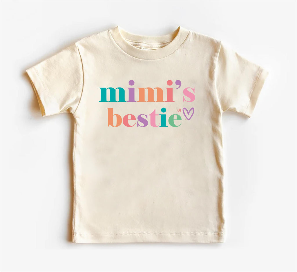 Mimi’s Bestie Onesie, Baby Bodysuit, Baby Shirt, Toddler Sweatshirt - Cute I Love My Mimi Outfit, Minimalist Baby Gift, Grandma Baby Clothes