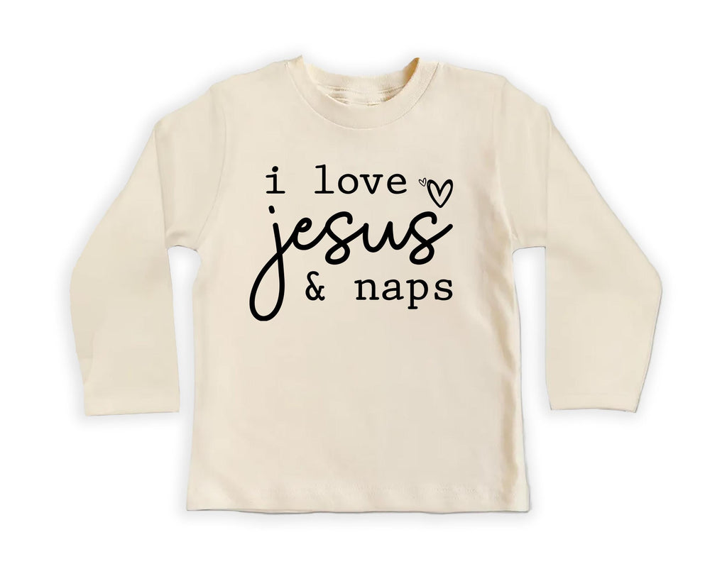 I Love Jesus and Naps Onesie Baby Bodysuit, Baby Shirt, Toddler Sweatshirt, Funny Religious Outfit, Christian Baby Gift, Faith-Based Clothes